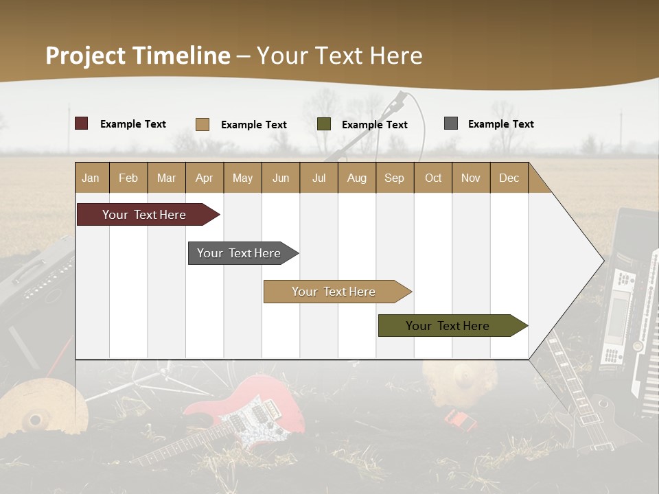 A Musical Instrument In The Middle Of A Field PowerPoint Template