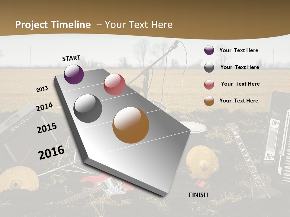A Musical Instrument In The Middle Of A Field PowerPoint Template