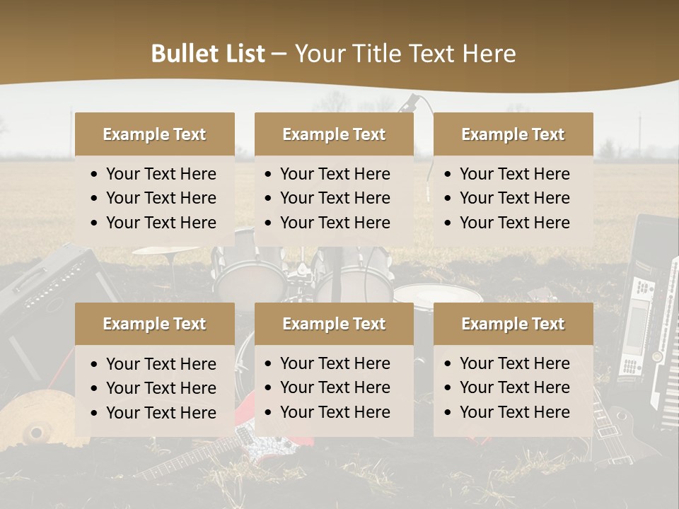 A Musical Instrument In The Middle Of A Field PowerPoint Template