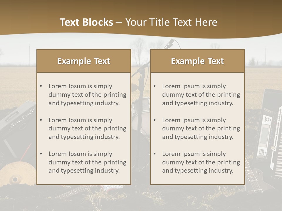 A Musical Instrument In The Middle Of A Field PowerPoint Template