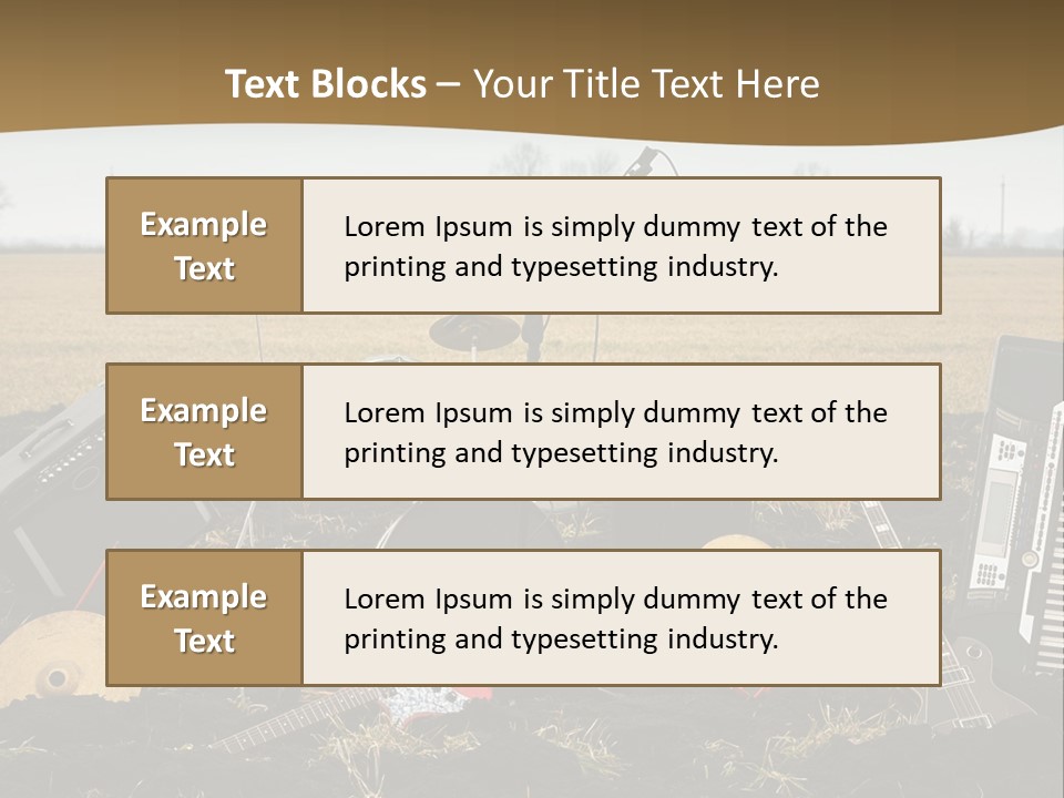 A Musical Instrument In The Middle Of A Field PowerPoint Template
