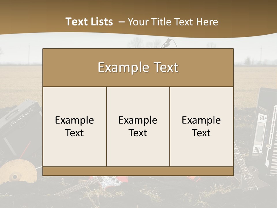 A Musical Instrument In The Middle Of A Field PowerPoint Template