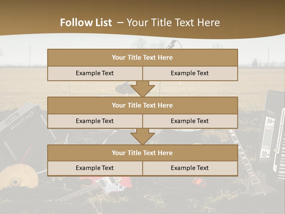 A Musical Instrument In The Middle Of A Field PowerPoint Template