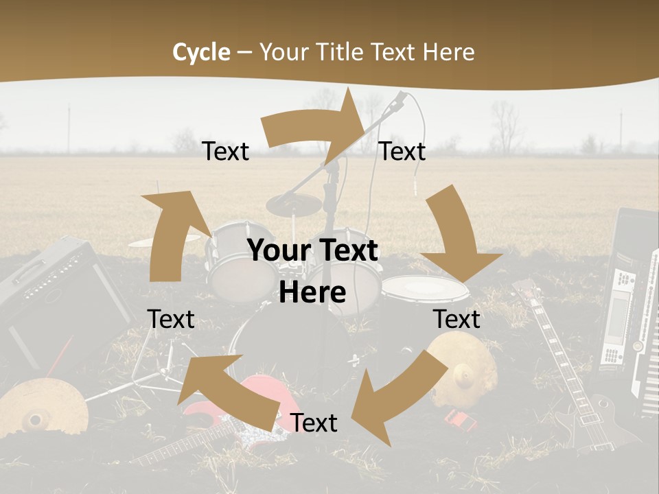 A Musical Instrument In The Middle Of A Field PowerPoint Template