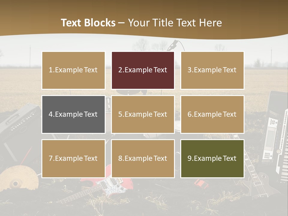 A Musical Instrument In The Middle Of A Field PowerPoint Template