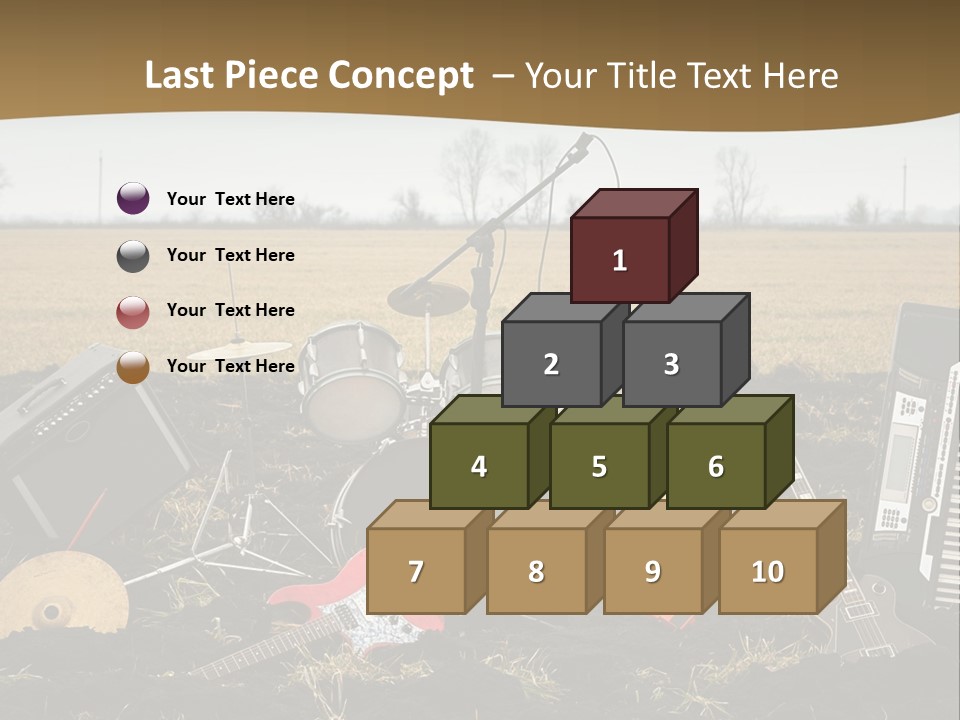 A Musical Instrument In The Middle Of A Field PowerPoint Template