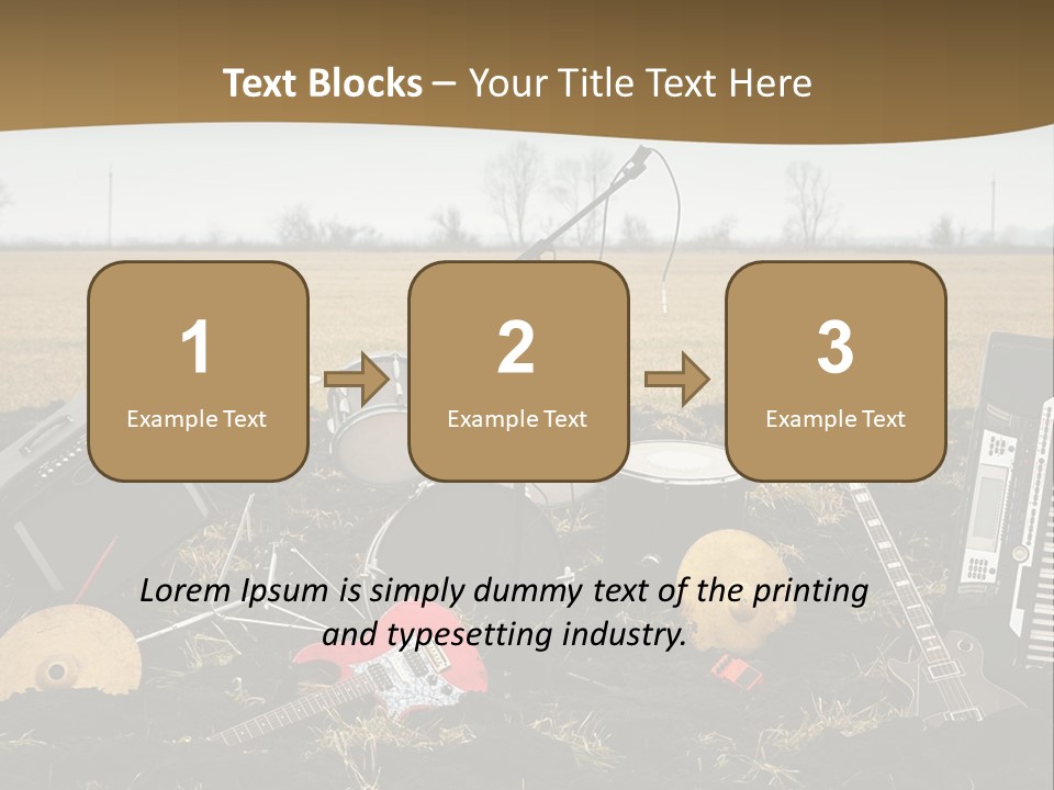 A Musical Instrument In The Middle Of A Field PowerPoint Template