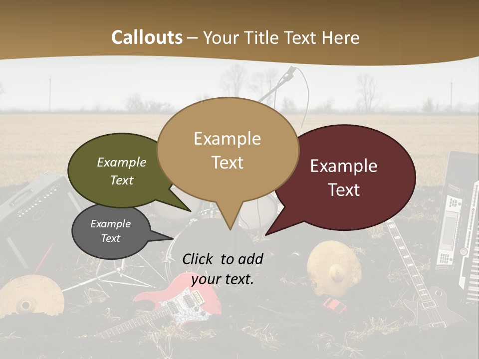 A Musical Instrument In The Middle Of A Field PowerPoint Template