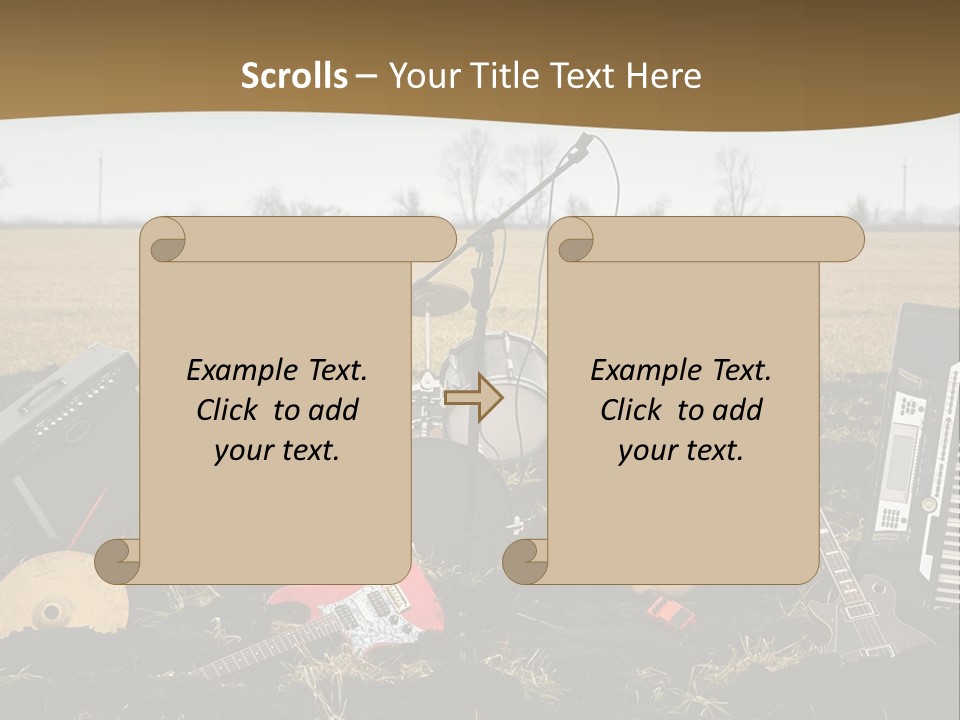 A Musical Instrument In The Middle Of A Field PowerPoint Template
