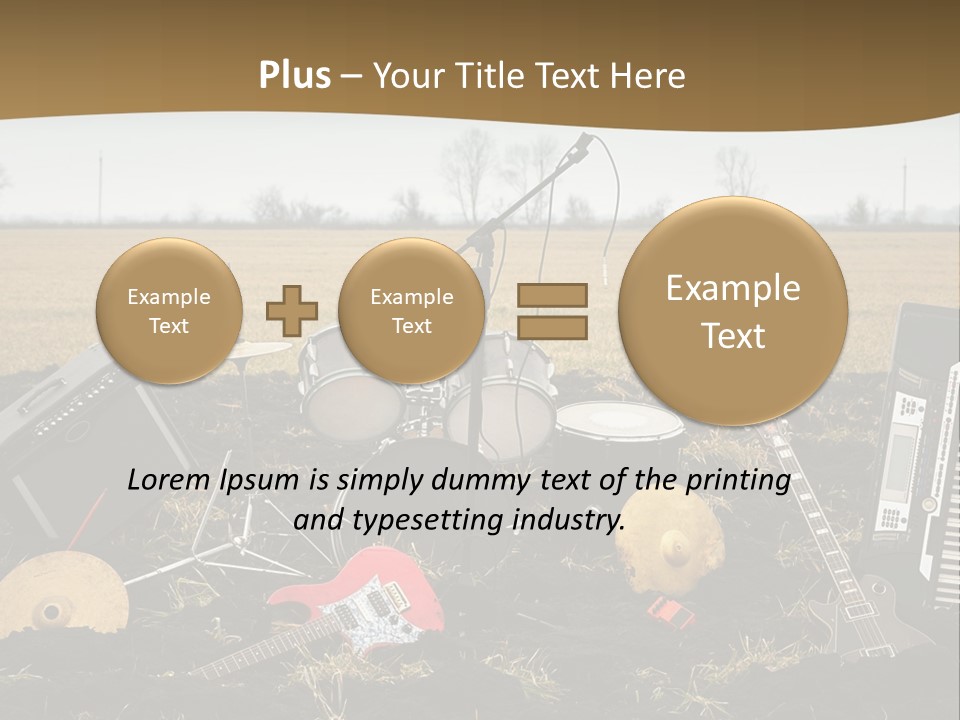 A Musical Instrument In The Middle Of A Field PowerPoint Template