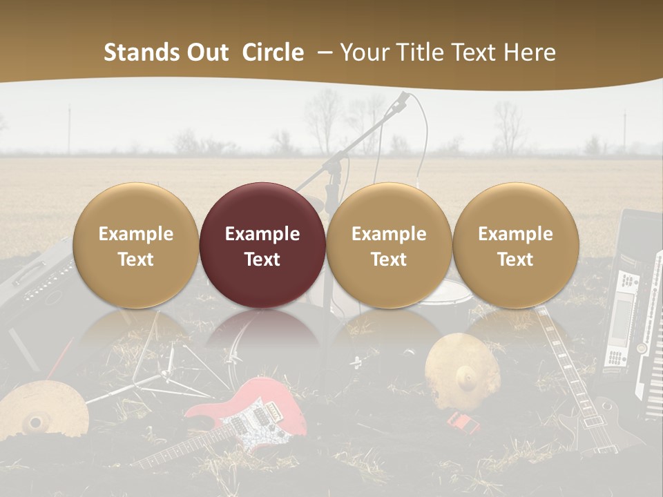 A Musical Instrument In The Middle Of A Field PowerPoint Template