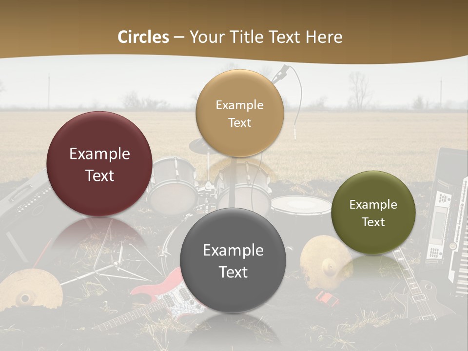 A Musical Instrument In The Middle Of A Field PowerPoint Template