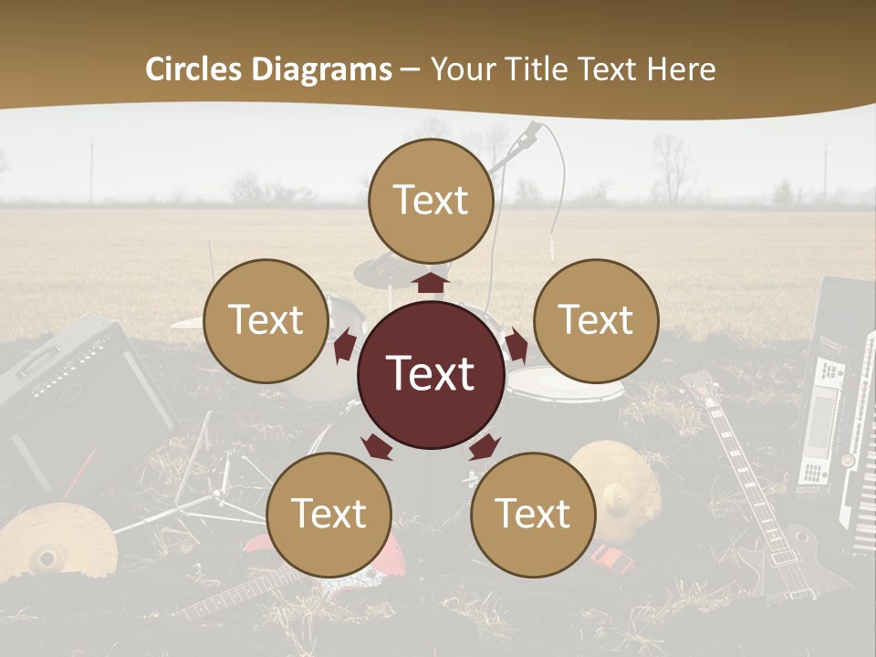 A Musical Instrument In The Middle Of A Field PowerPoint Template