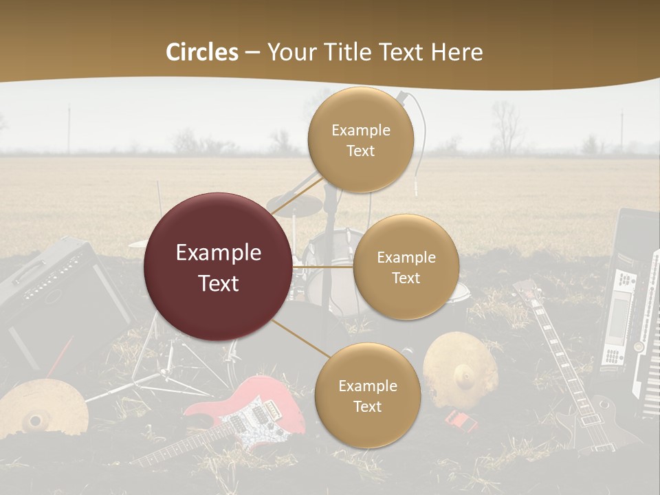 A Musical Instrument In The Middle Of A Field PowerPoint Template