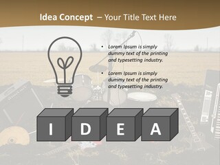 A Musical Instrument In The Middle Of A Field PowerPoint Template