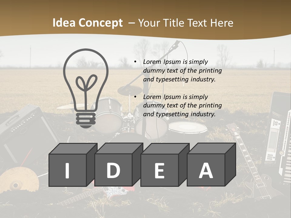 A Musical Instrument In The Middle Of A Field PowerPoint Template