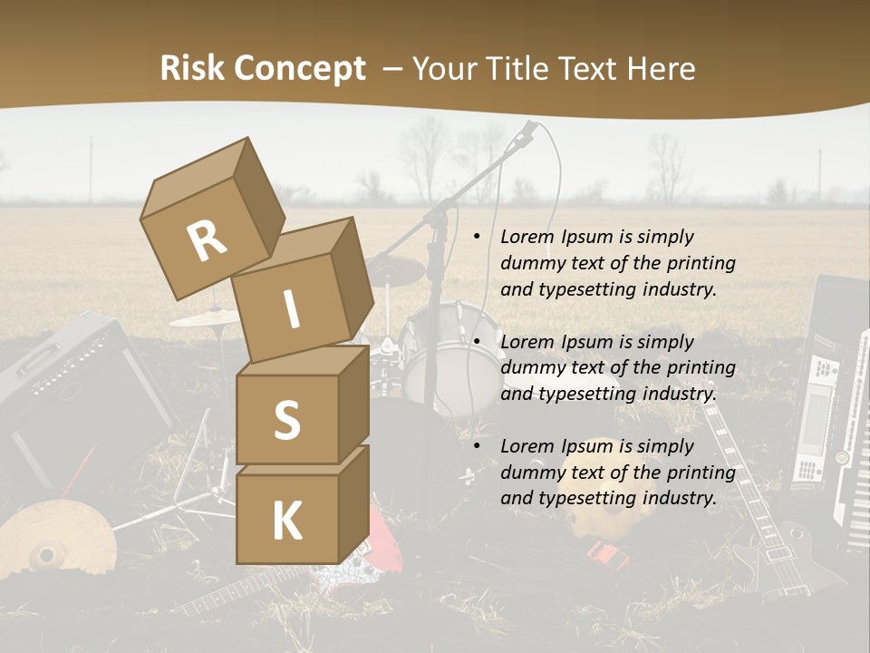 A Musical Instrument In The Middle Of A Field PowerPoint Template
