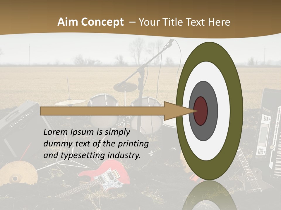 A Musical Instrument In The Middle Of A Field PowerPoint Template