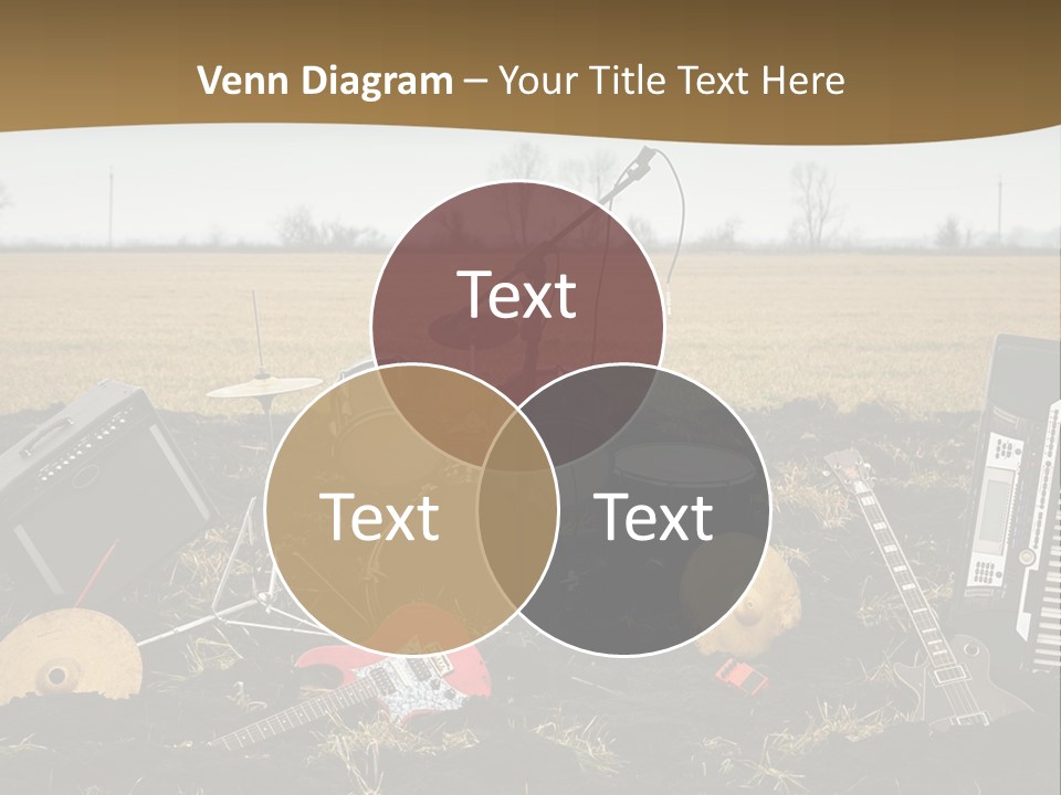 A Musical Instrument In The Middle Of A Field PowerPoint Template