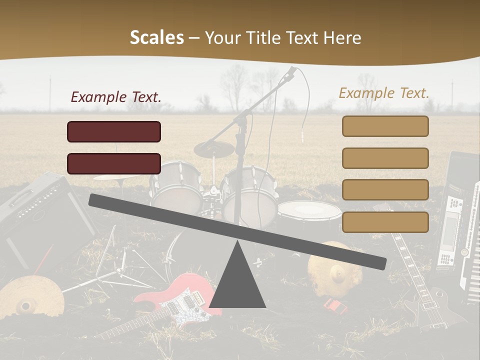A Musical Instrument In The Middle Of A Field PowerPoint Template
