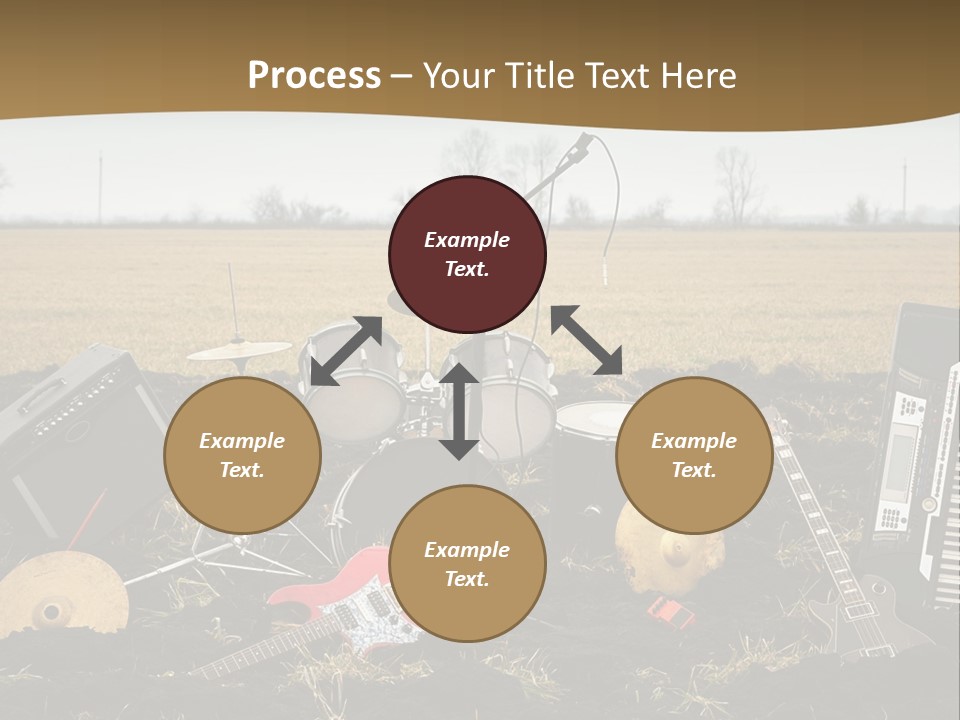 A Musical Instrument In The Middle Of A Field PowerPoint Template