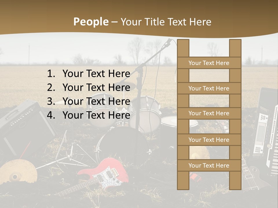 A Musical Instrument In The Middle Of A Field PowerPoint Template