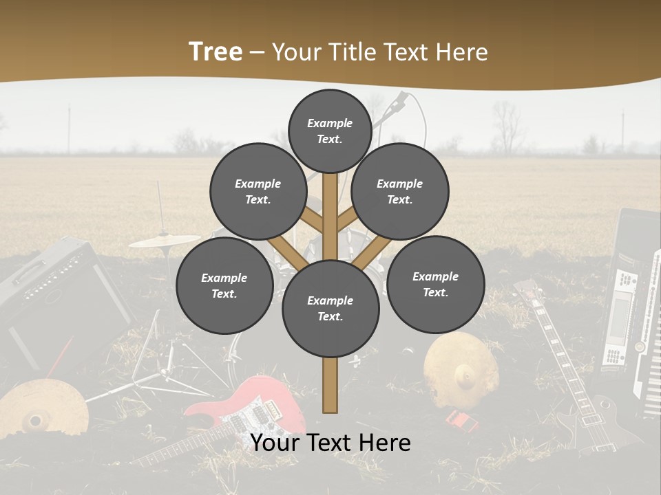 A Musical Instrument In The Middle Of A Field PowerPoint Template