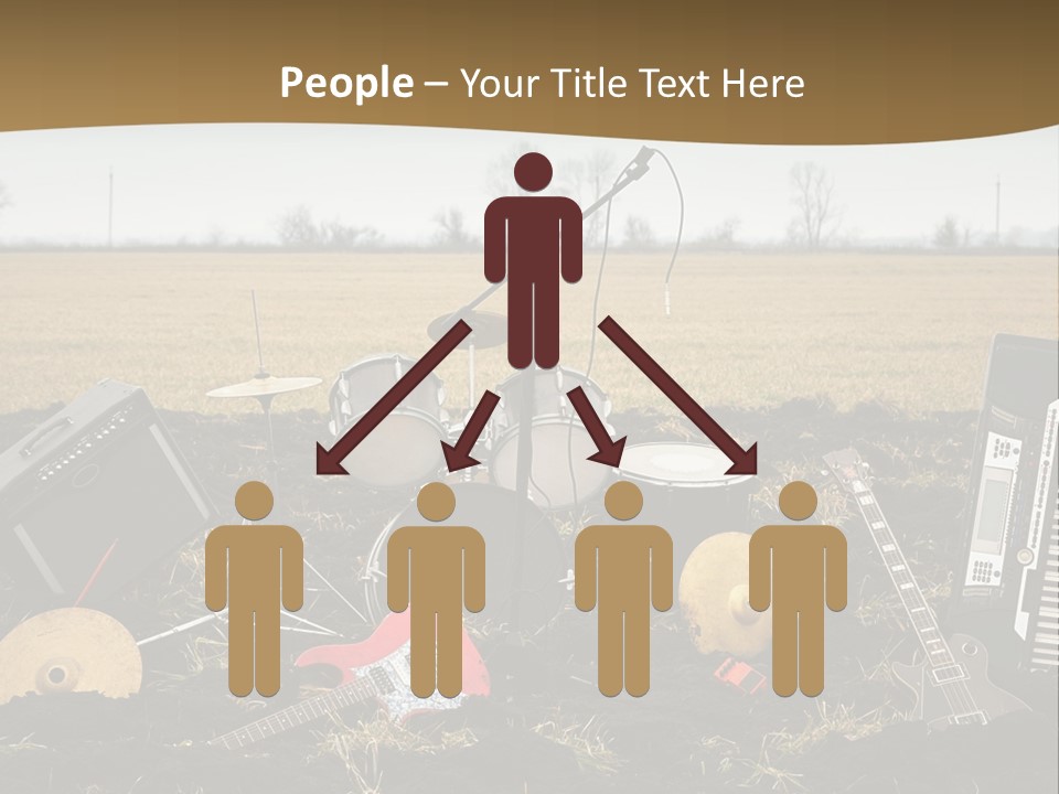 A Musical Instrument In The Middle Of A Field PowerPoint Template