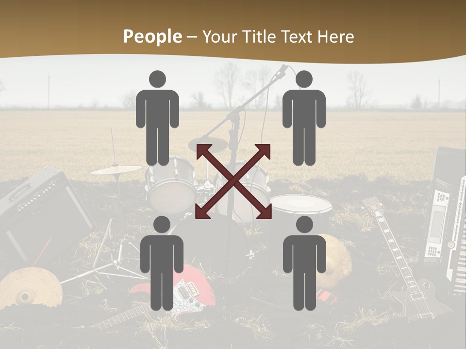 A Musical Instrument In The Middle Of A Field PowerPoint Template