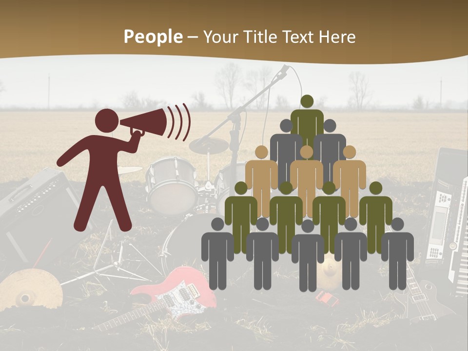 A Musical Instrument In The Middle Of A Field PowerPoint Template