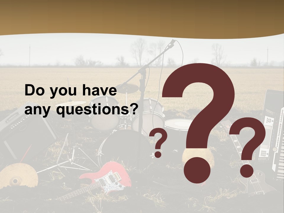 A Musical Instrument In The Middle Of A Field PowerPoint Template
