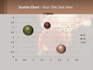 A Basketball Going Through The Net Of A Basketball Hoop PowerPoint Template