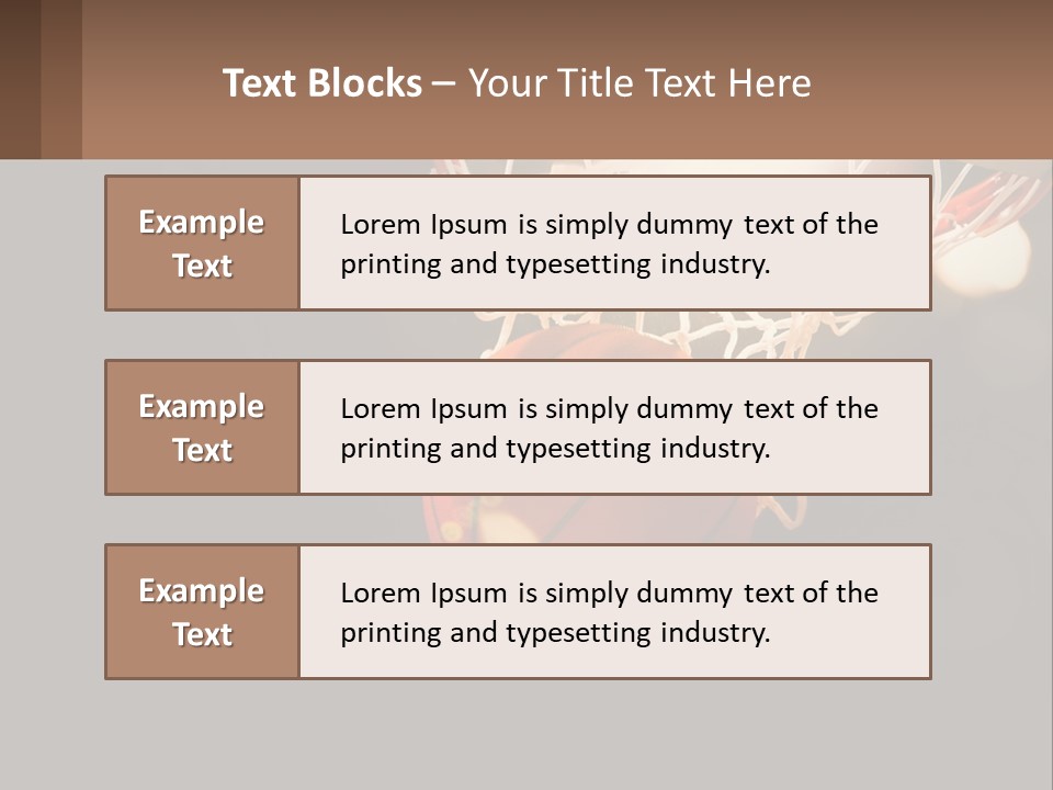 A Basketball Going Through The Net Of A Basketball Hoop PowerPoint Template