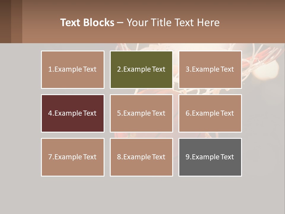 A Basketball Going Through The Net Of A Basketball Hoop PowerPoint Template