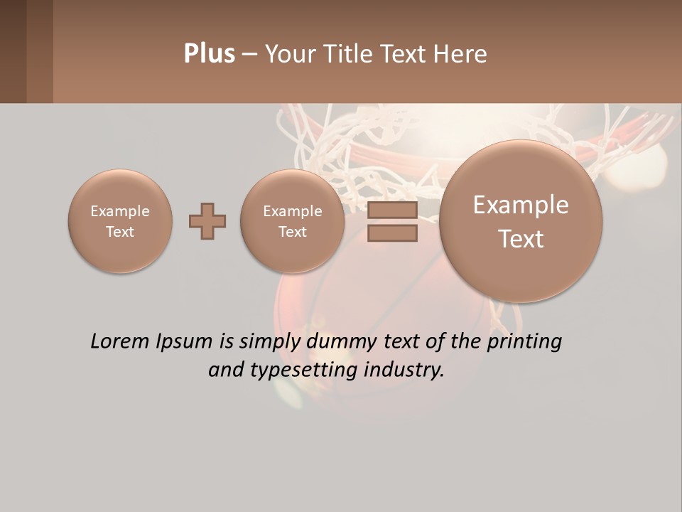 A Basketball Going Through The Net Of A Basketball Hoop PowerPoint Template