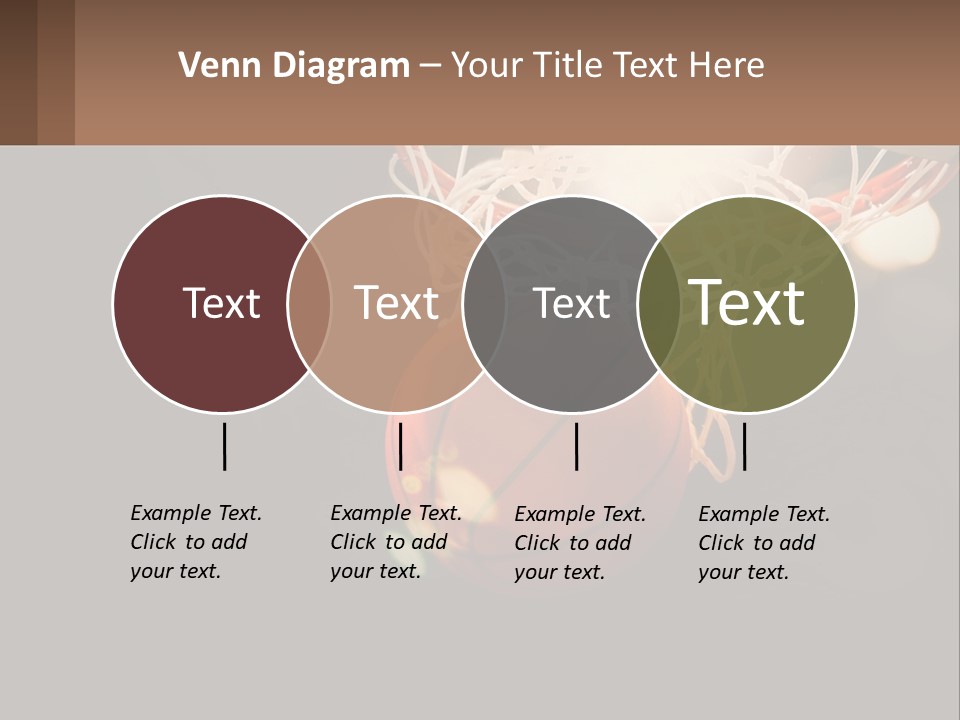 A Basketball Going Through The Net Of A Basketball Hoop PowerPoint Template