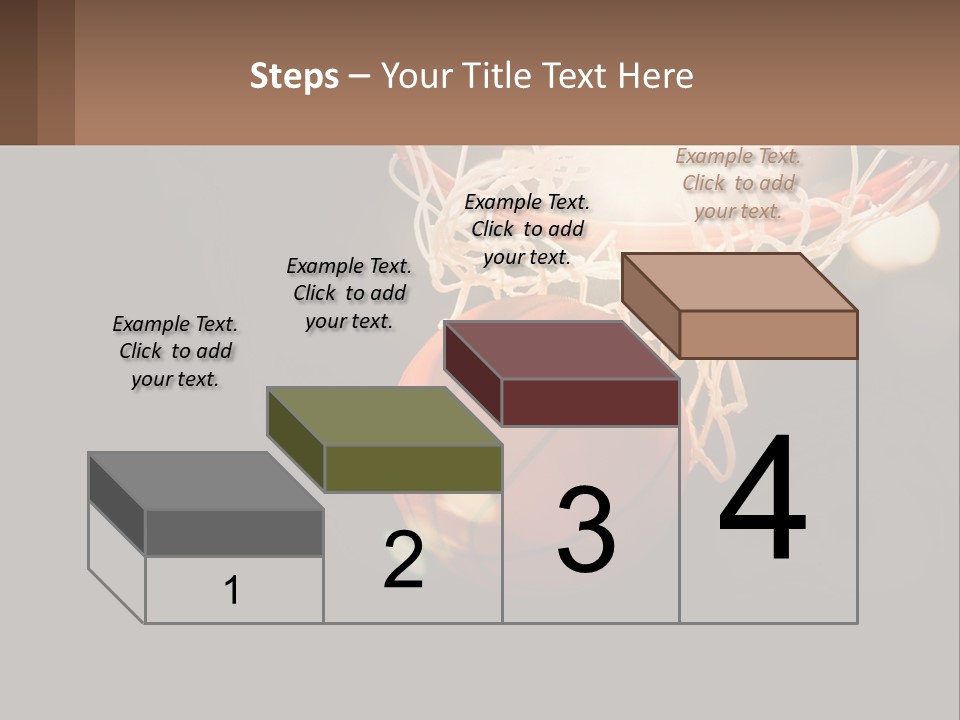 A Basketball Going Through The Net Of A Basketball Hoop PowerPoint Template