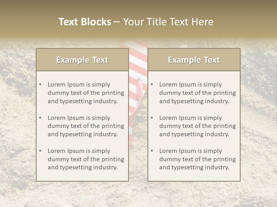 A Pair Of Flip Flops In The Sand On A Beach PowerPoint Template