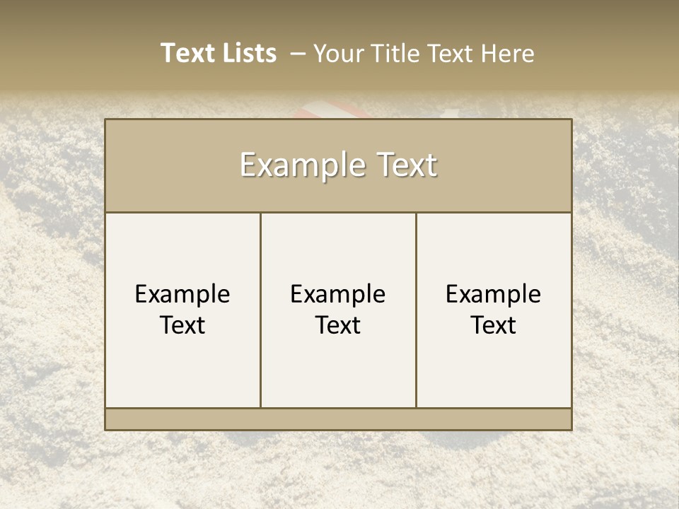A Pair Of Flip Flops In The Sand On A Beach PowerPoint Template