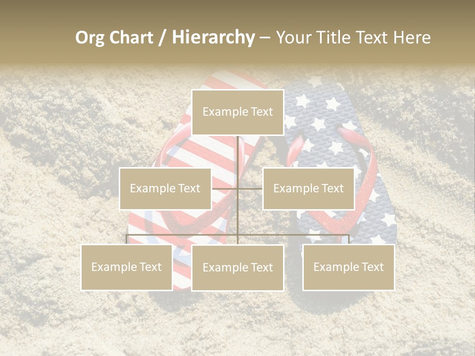 A Pair Of Flip Flops In The Sand On A Beach PowerPoint Template