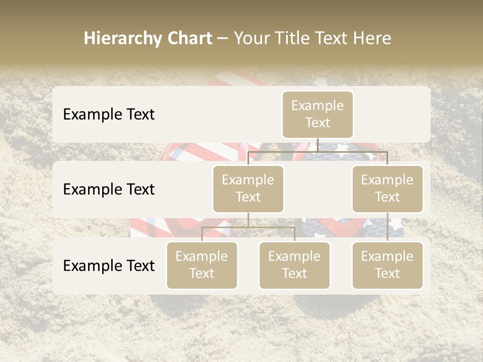 A Pair Of Flip Flops In The Sand On A Beach PowerPoint Template