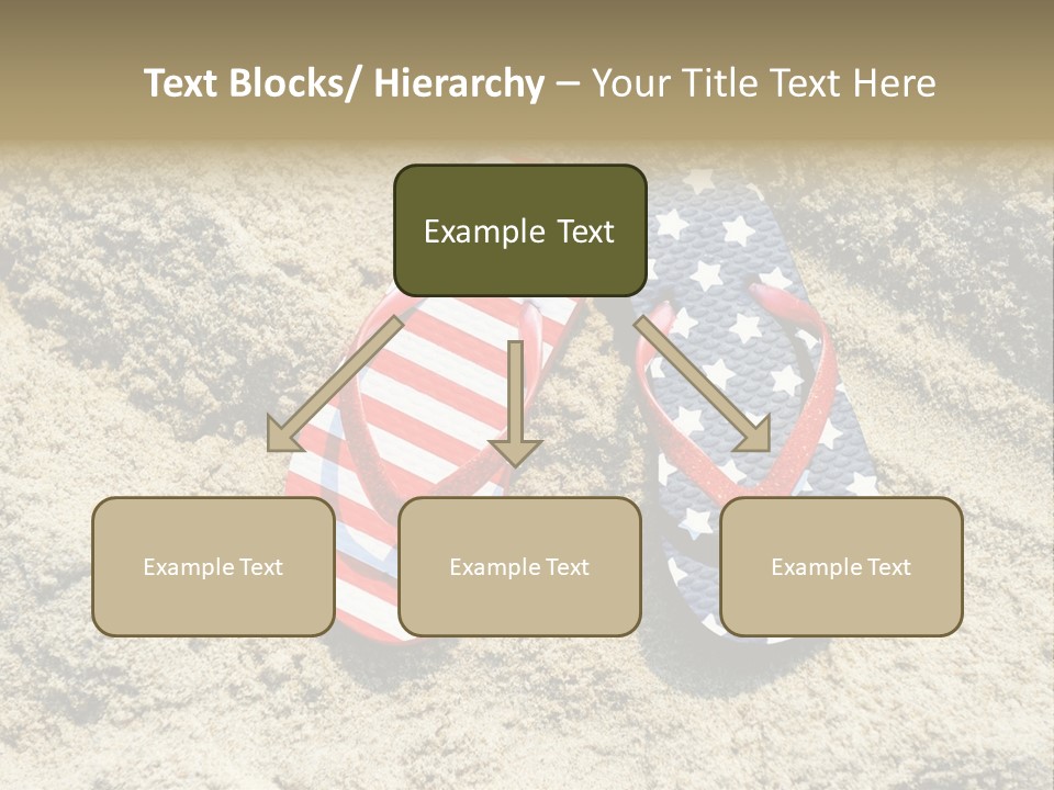 A Pair Of Flip Flops In The Sand On A Beach PowerPoint Template