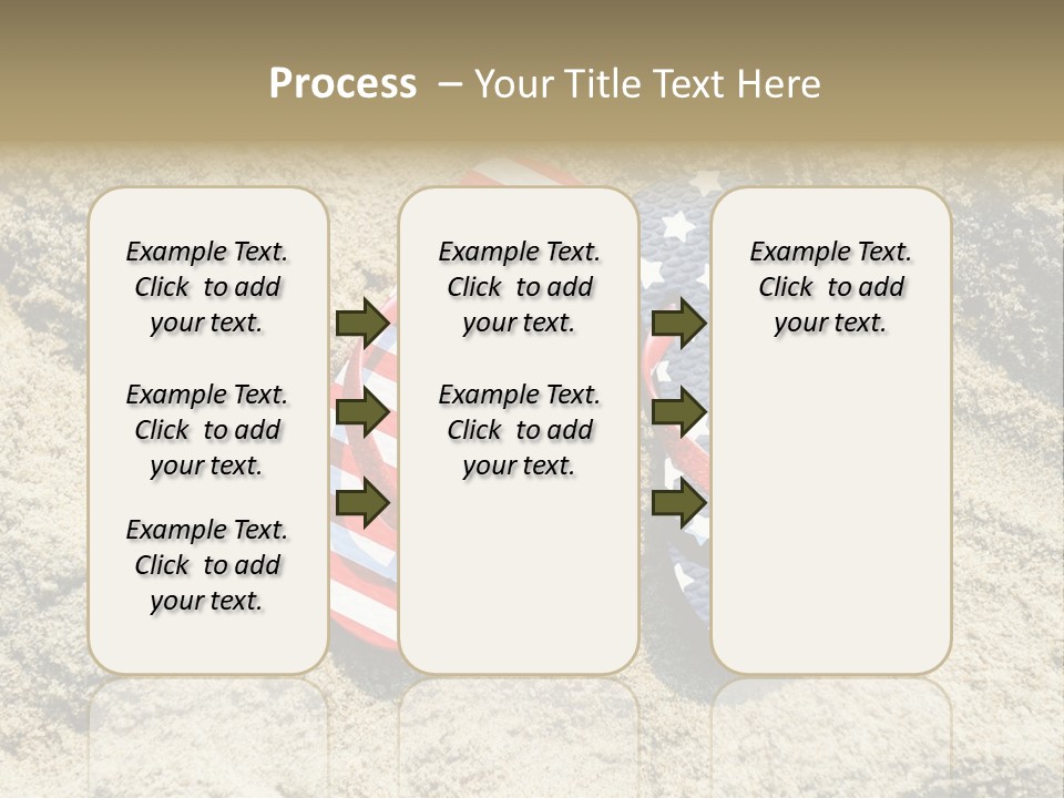 A Pair Of Flip Flops In The Sand On A Beach PowerPoint Template