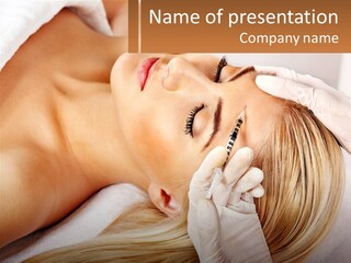 A Woman Getting A Facial Massage From A Beauper PowerPoint Template