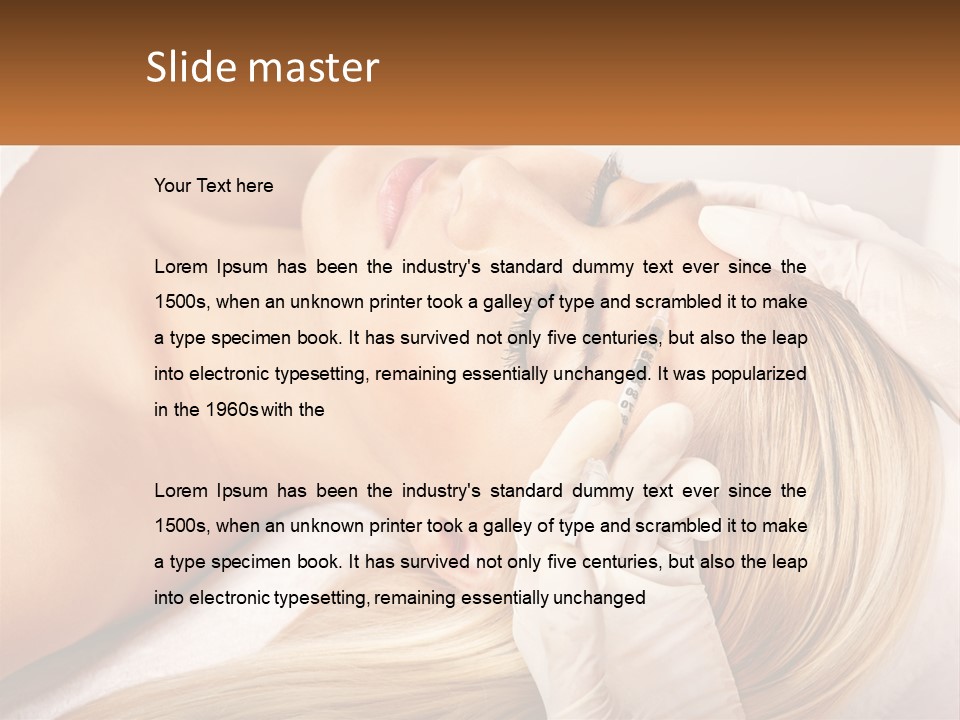 A Woman Getting A Facial Massage From A Beauper PowerPoint Template