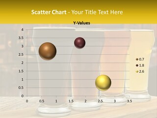 A Row Of Beer Glasses Sitting On Top Of A Wooden Table PowerPoint Template