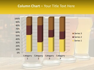 A Row Of Beer Glasses Sitting On Top Of A Wooden Table PowerPoint Template