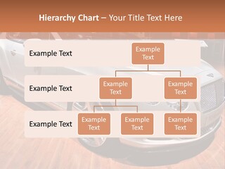 A White Car Is On Display In A Showroom PowerPoint Template