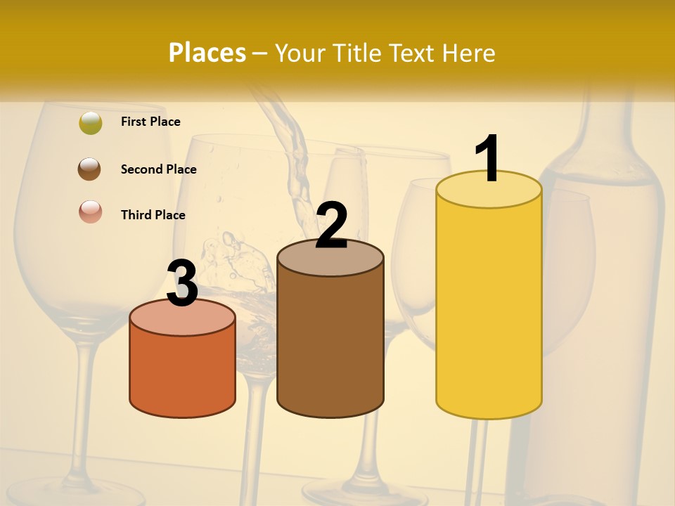 A Bottle Of Wine Is Being Poured Into Wine Glasses PowerPoint Template