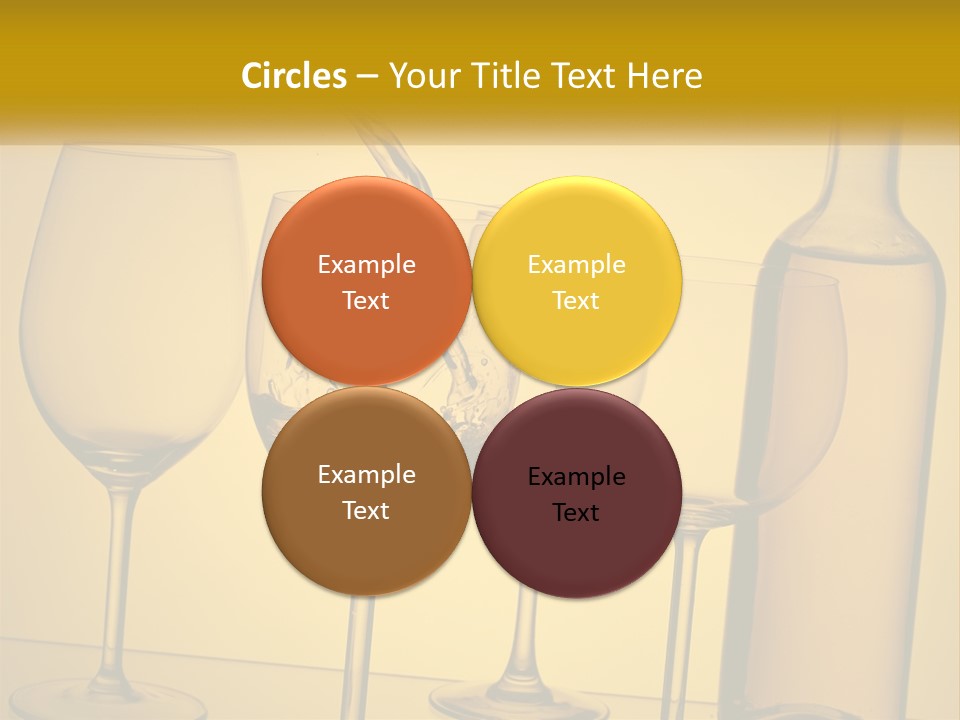 A Bottle Of Wine Is Being Poured Into Wine Glasses PowerPoint Template